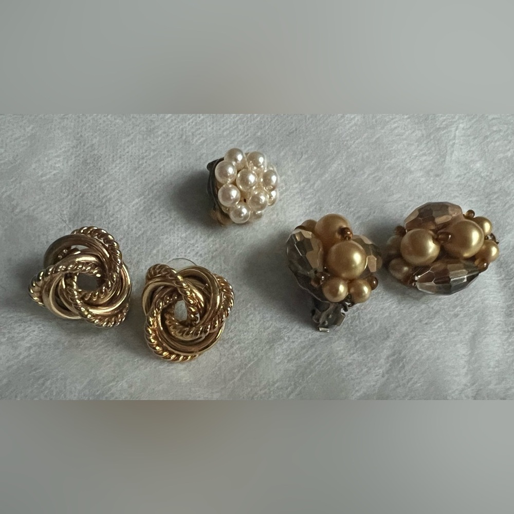 Vintage Costume Jewelry 2 sets of earrings